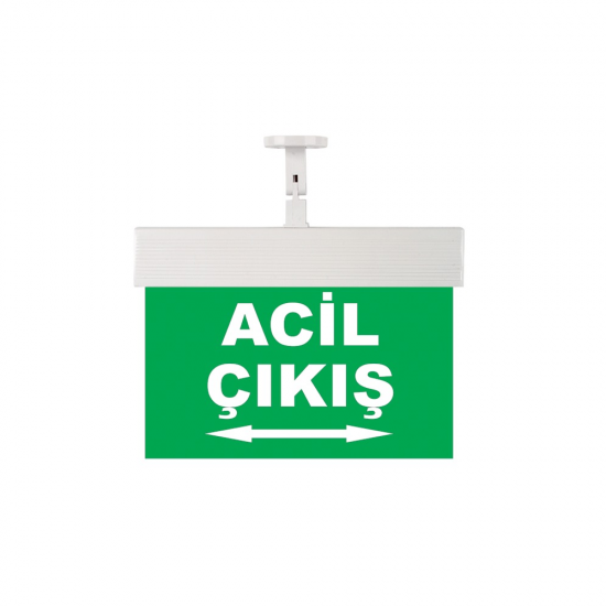 Işıklı Acil Çıkış Levhası (  ACİL ÇIKIŞ  SAĞ SOL OK )