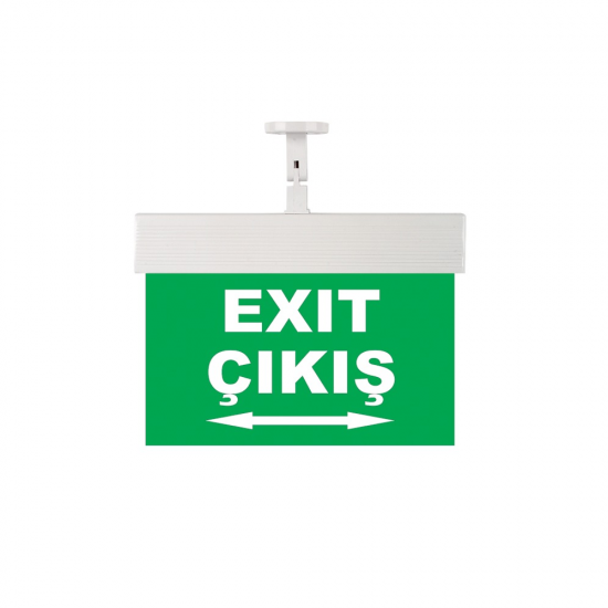 Işıklı Acil Çıkış Levhası (  EXIT ÇIKIŞ  SAĞ SOL OK )