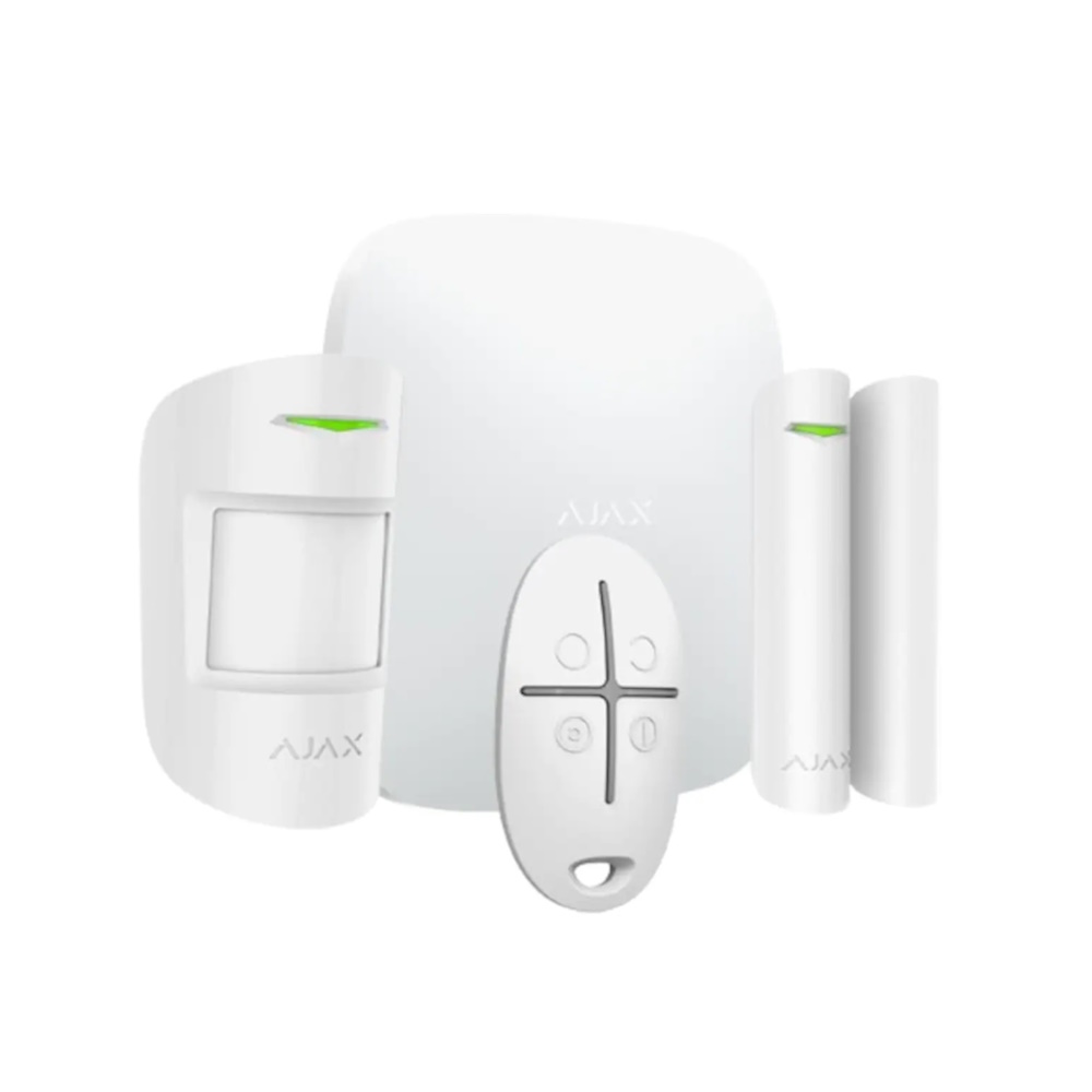 Ajax HubKit Plus-W Sirenli Kablosuz Alarm Seti - Beyaz