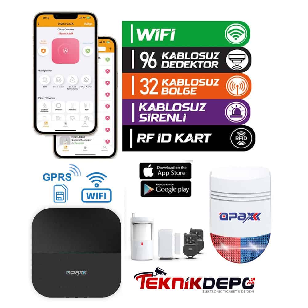 Opax W20-W Kablosuz Alarm Seti